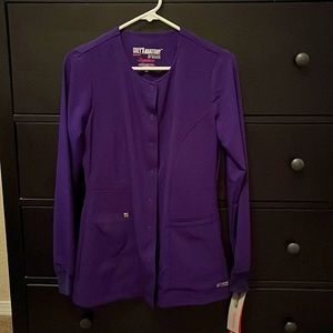 Grey’s Anatomy XS purple button-up NWT